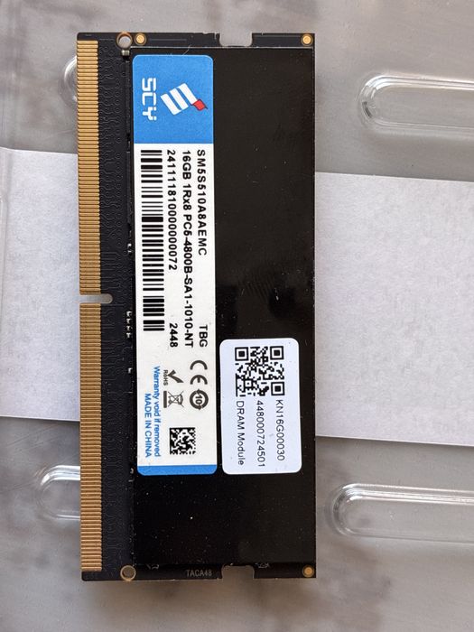 Оперативка so-dimm ddr5 4800mh 16gb