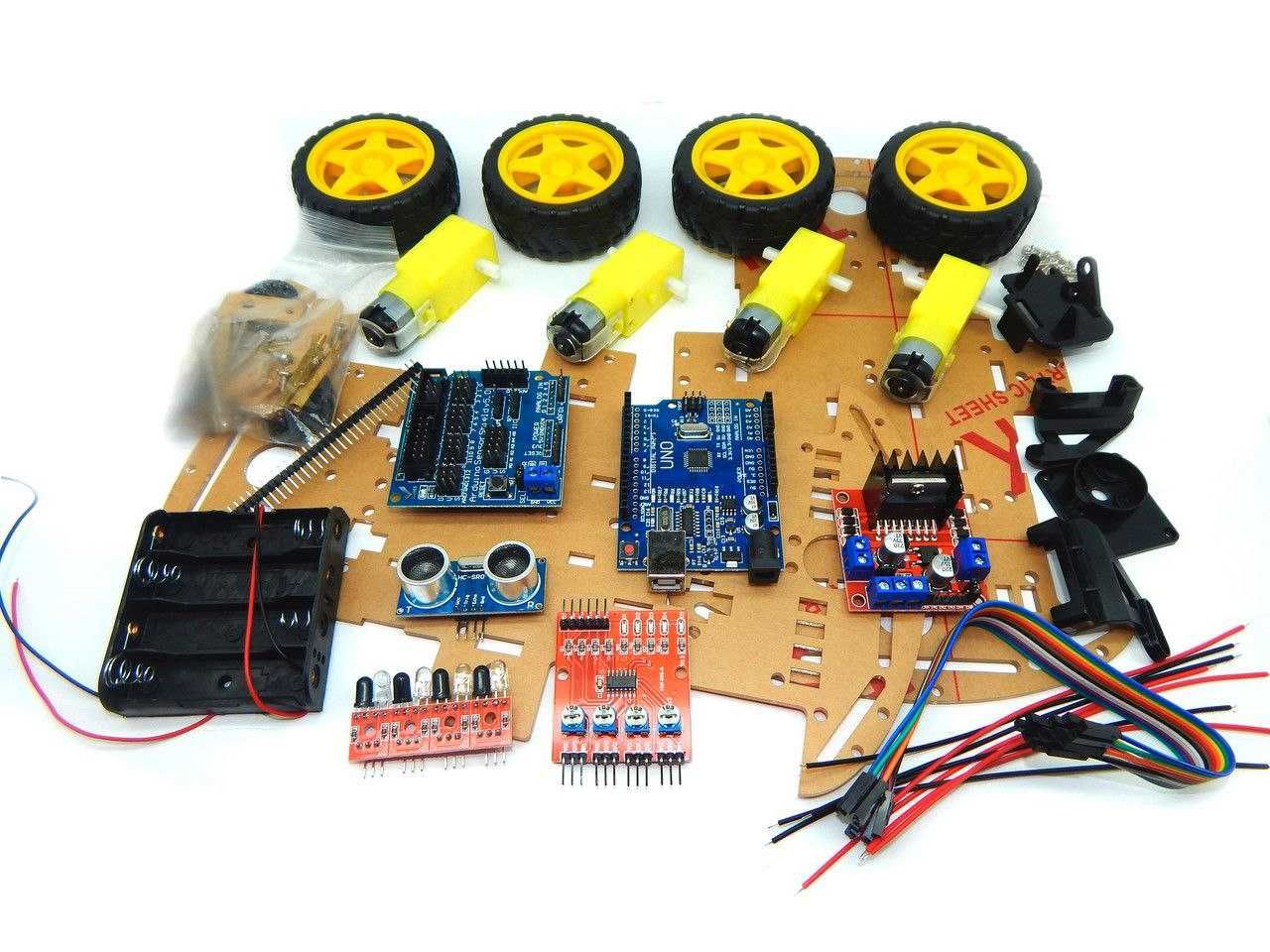 Arduino 4WD Robot Car — Yosh dasturchilar uchun aqlli avtomobil! (+10)