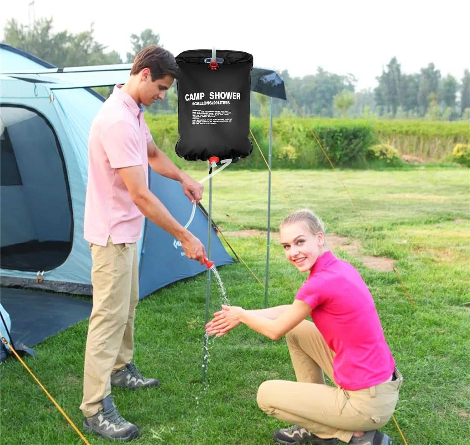 Dus solar portabil 20L pentru camping plaja gradina incalzire solara
