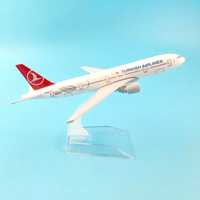 Macheta avion Turkish Airlines  metal / 16 cm /  cadou