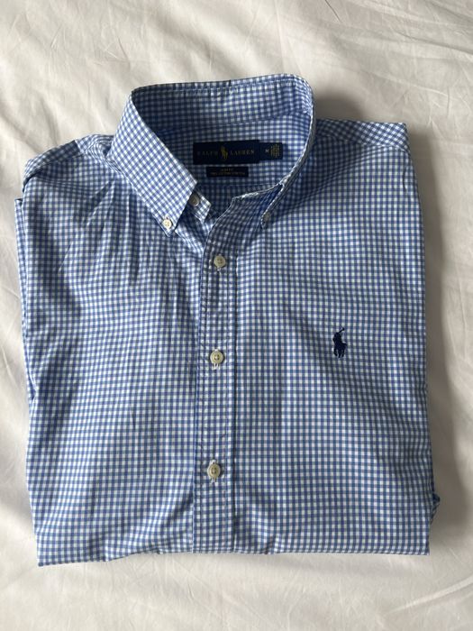 Ralph Lauren camasa barbati carouri alb albastru