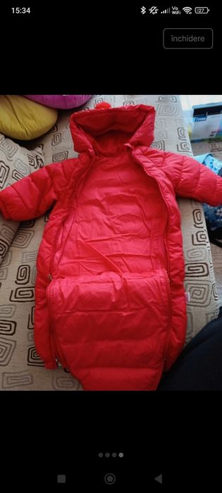 Salopeta de fâș pentru iarna fetite marimea 80