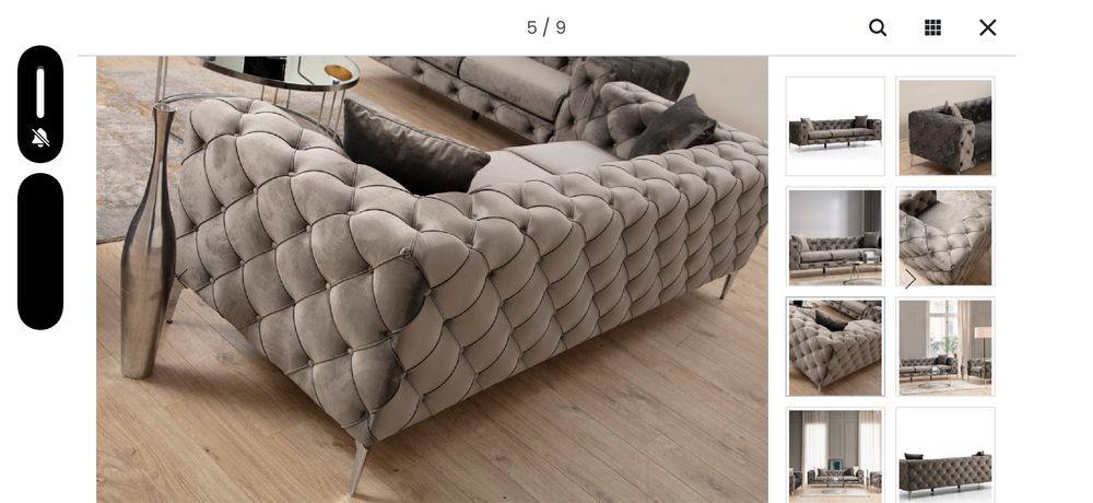 Set canapea cu fotoliu gri