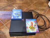 PS4 PRO конзола 1 ТВ с джойстик и 2 игри