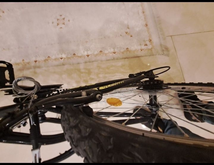 Bicicleta MTB 24 inch cu suspensie fata si spate, 6 viteze
