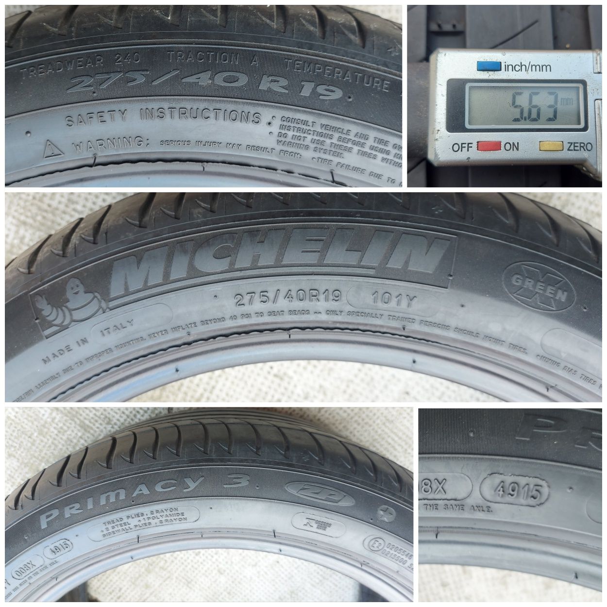 O bucată 275/255 45/40 R19 vară - una Pirelli Michelin