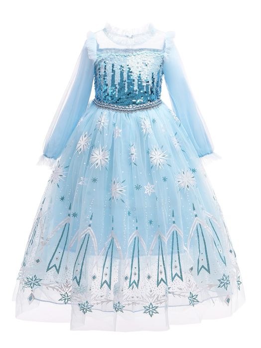 Платье Эльзы 100, 110, 120 рост (3,4,5,6,7 лет)