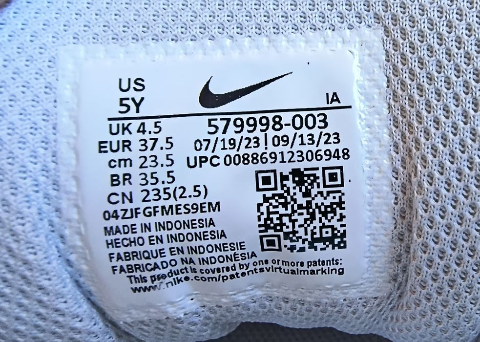 Оригинални маратонки Nike air max Uk 4,5/ 37