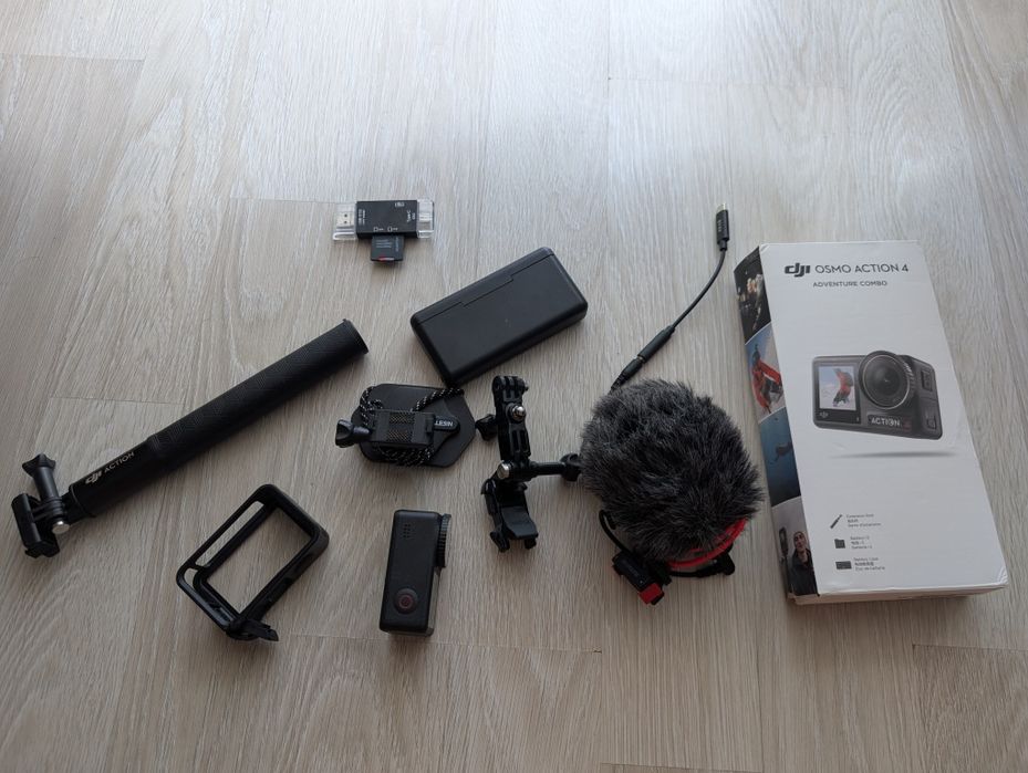 Camera acțiune Dji Action 4 Combo + accesorii, peste GoPro