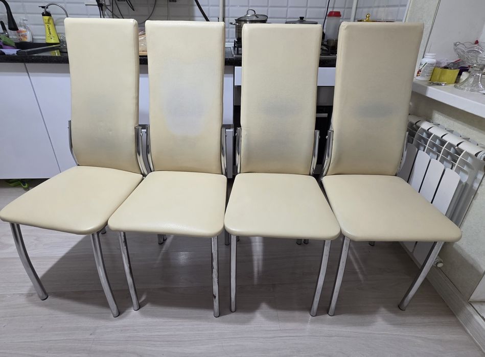 Стулья,4шт. из кожи.зам.