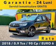 Dacia Sandero Stepway 08.2018 -0.9Tce -90Cp -Euro 6 - Km Reali -PARC AUTO -RATE -GARANTIE