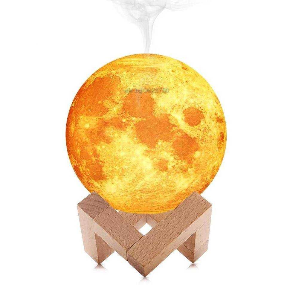 продавам 3D Арома дифузер, овлажнител и лампа - Луна Rila Crafts