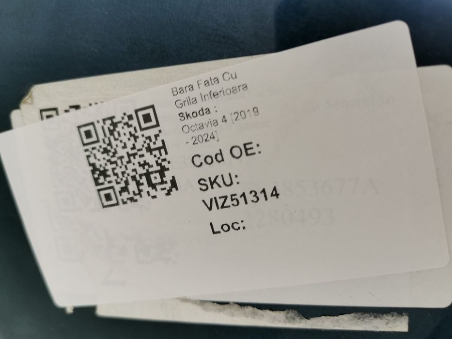 Предна броня с долна решетка Шкода Октавия 4 / Skoda Octavia 4 Оригина