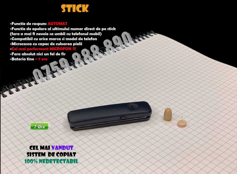 Stick BlueTooH Copiat + Casca de Copiat MC-2500 Sistem Casca fara FIRE
