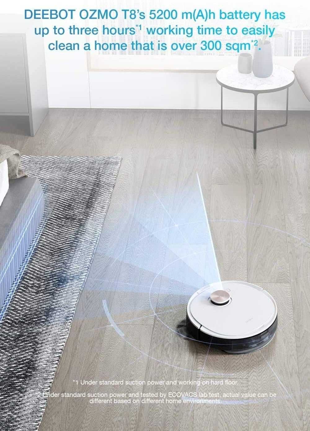Робот прахосмукачка Deebot Ozmo T8+ вибро-моп и станция самопочистване