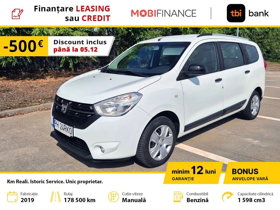 Dacia Lodgy 7 locuri / TVA inclus, deductibil / Laureate / Euro 6 / -500€ Discount