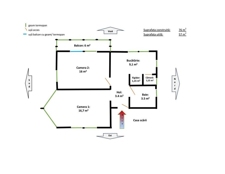 Apartament 2 camere în vilă cu curte. Parcare interioară.Str.Beiușului