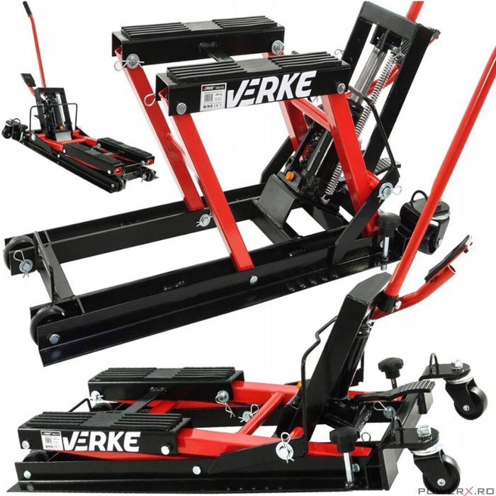 Cric hidraulic pentru motociclete, ATV, cu pedala pentru ridicare,