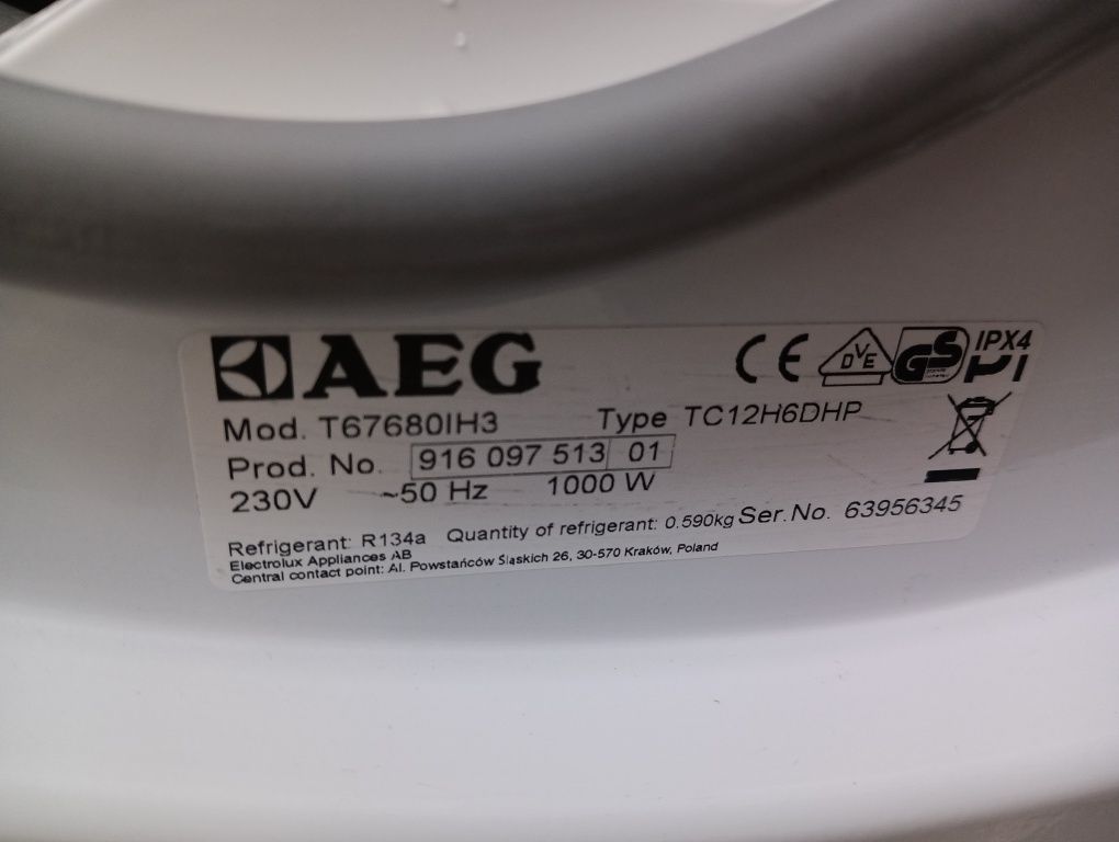 Сушилня с термопомпа АЕГ Aeg Protex Plus 8кг А+++ 2 години гаранция!