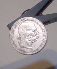 Серебряная монета 5 крон 1900г.