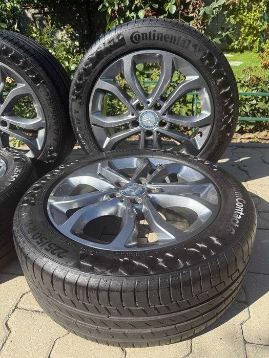 Set 4 Jante originale Mercedes 17” cu anvelope Continental Premium