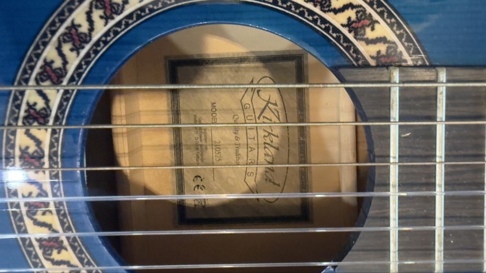 Класическа китара синя Kirkland 3/4