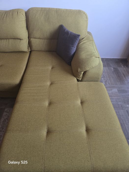 Диван с лежанка от ляво с размери 255/90/178 + канапе