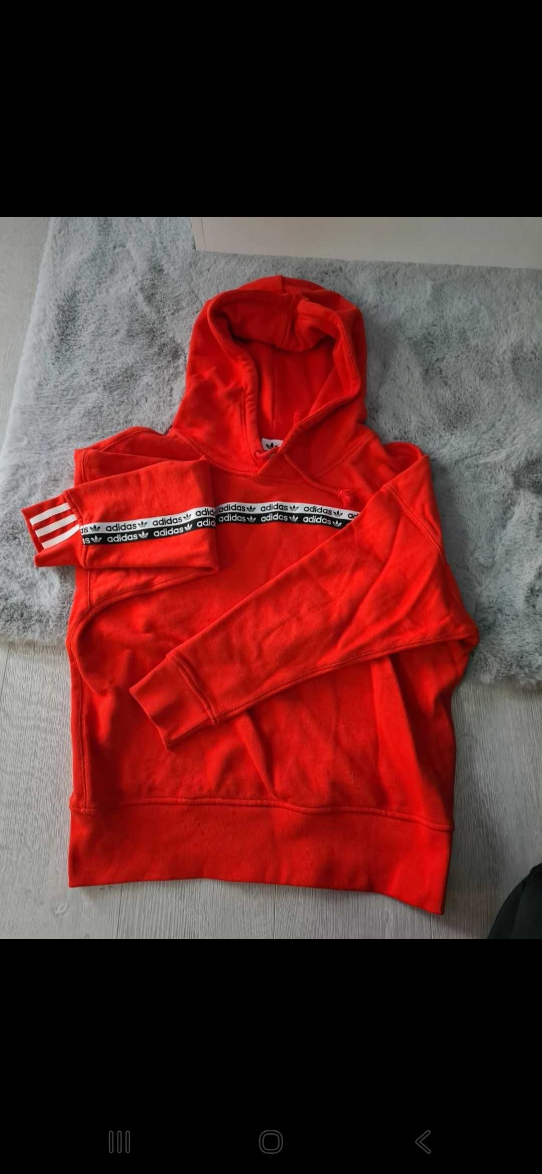 Hanorac unisex rosu Adidas, marimea S
