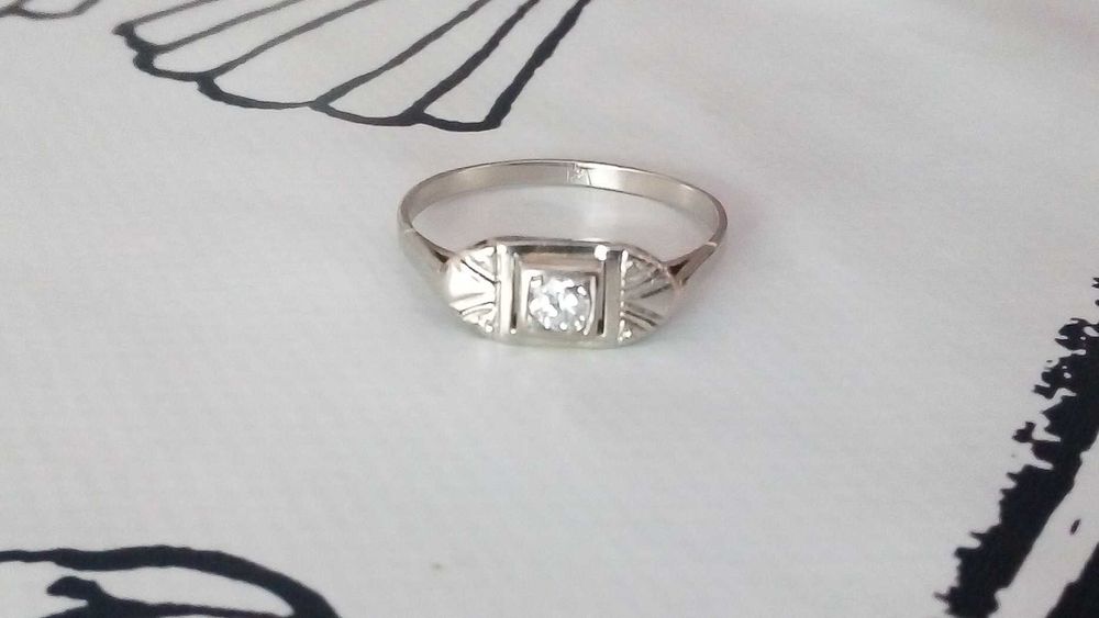 Винтидж руски диамантен пръстен