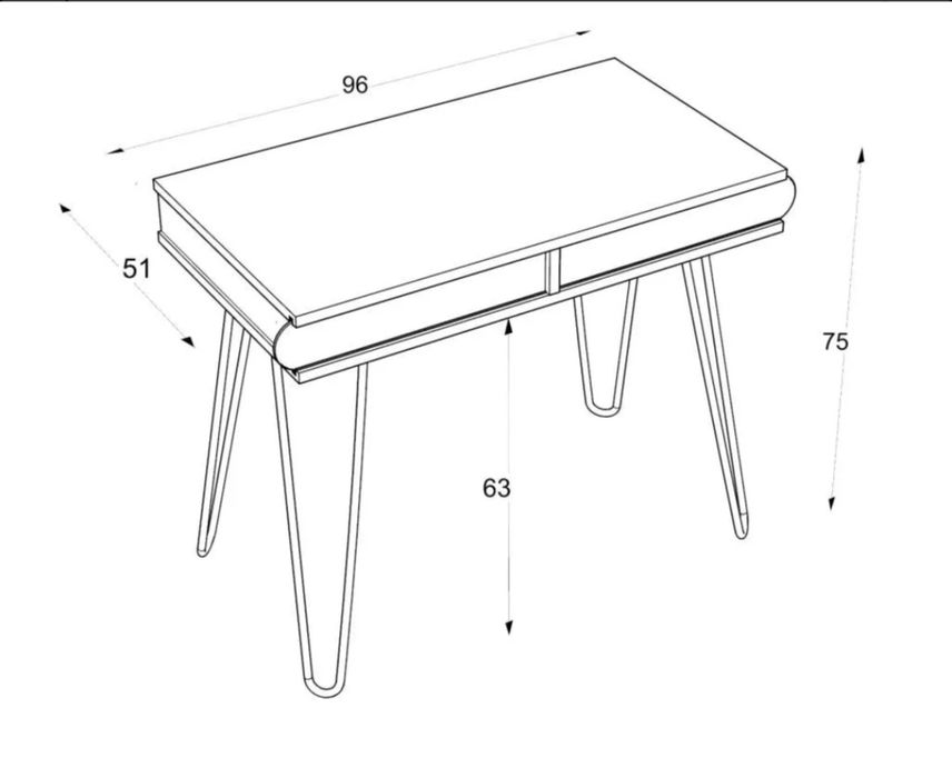 Birou cu spatiu de depozitare