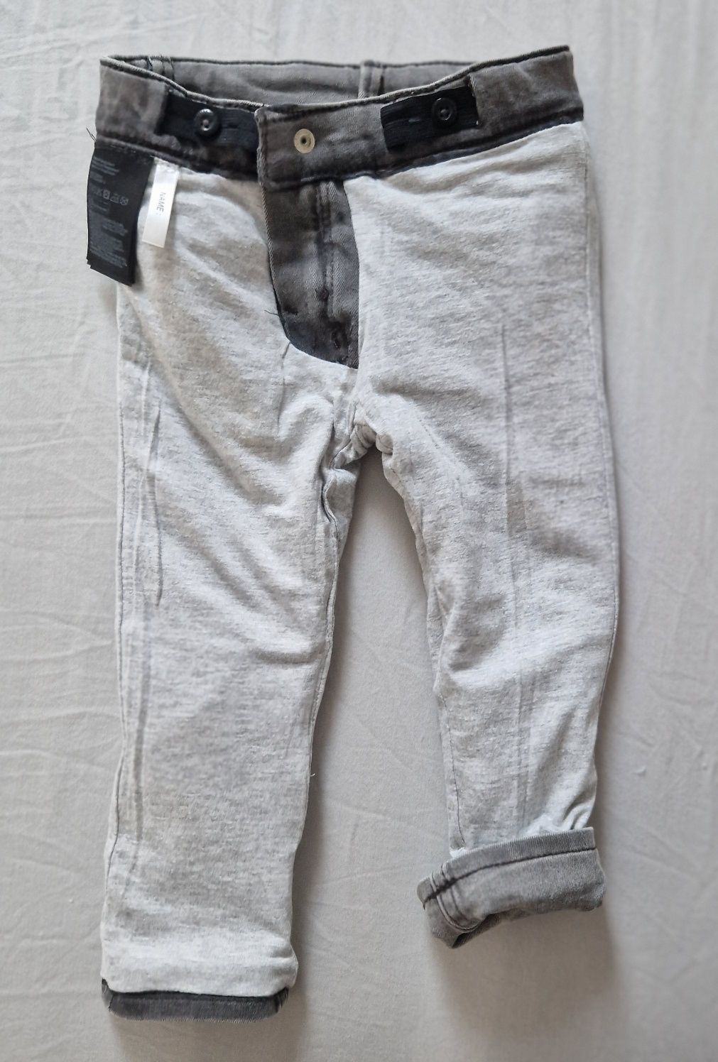 Blugi/ Jeans gri cu dublura, mas 92, H&M, gri, model skinny, NOI