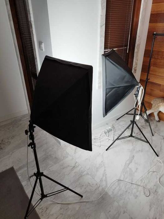 LED СТУДИЕН КОМПЛЕКТ ОСВЕТЛЕНИЕ – 2 бр. софтбокса (50x70 см) 10800 lm