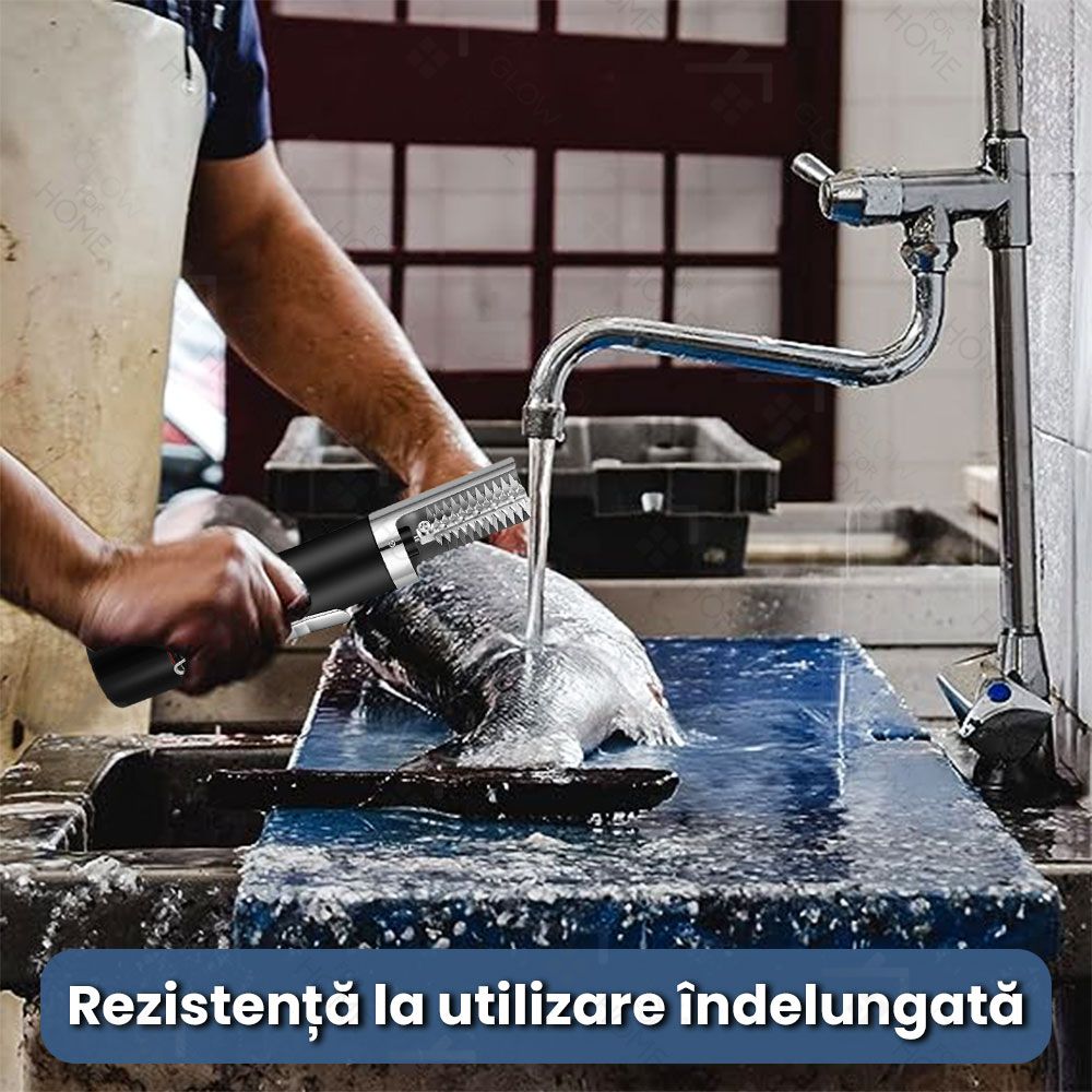 Aparat electric de curatat solzi de peste, Lame din inox