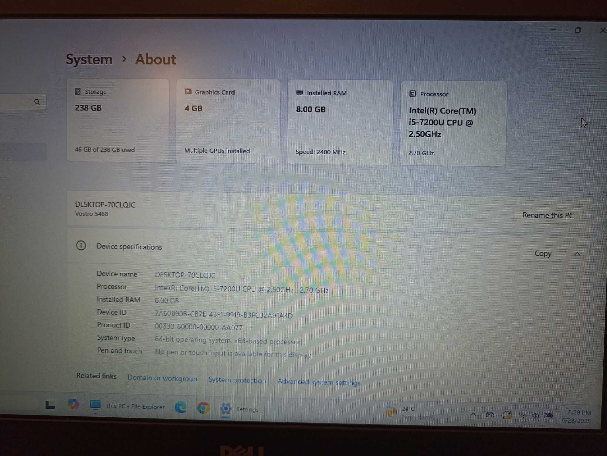 лаптоп Dell Vostro 5468 с проблем в клавиатурата