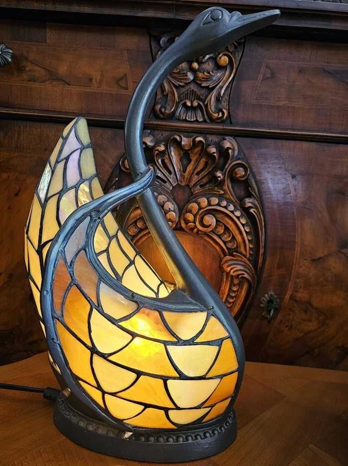 Lampă decorativă vintage în formă de lebădă