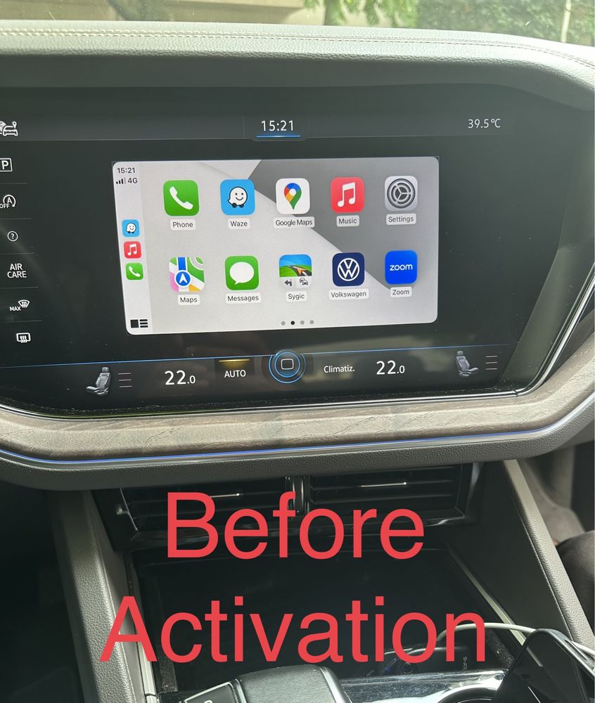 Fullscreen Wireless Apple Carplay si Android Auto VW Touareg Porsche