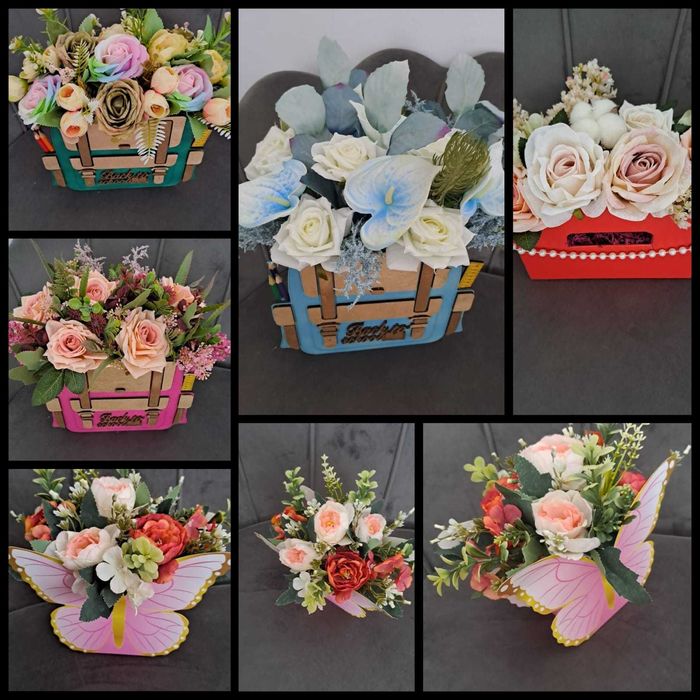 Aranjamente florale lucrate manual, decoratiuni evenimente