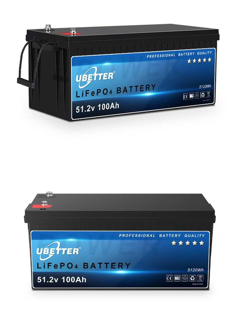 5.12kWh 51.2V 100Ah BMS LiFePO4 Батерия UBT с Bluetooth