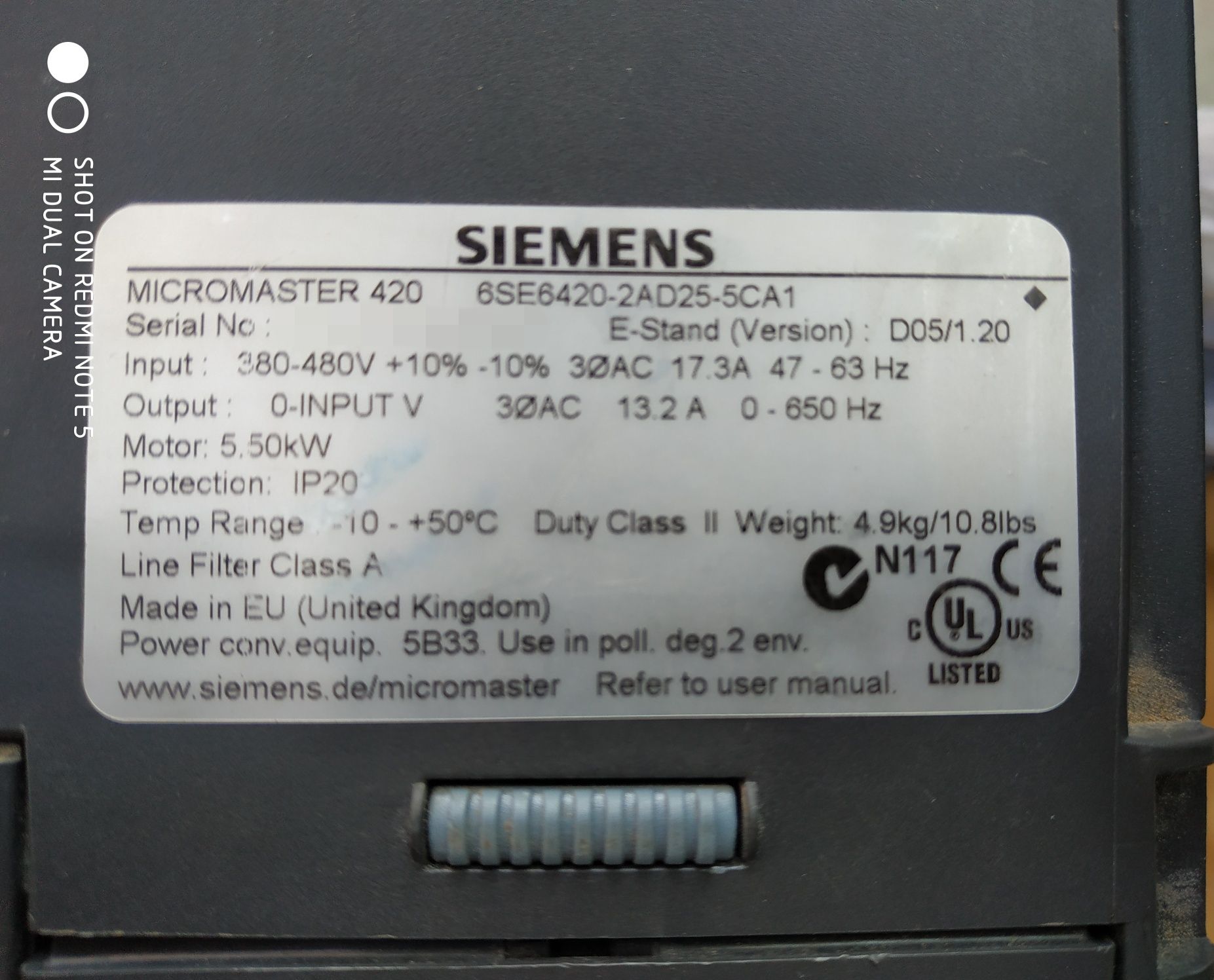 Частотный преобразователь Siemens