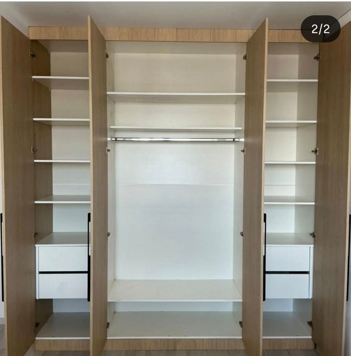 Шкаф узындыгы 2,0 биктиги 2,3 ишки өлшем 0.5 арқасы фасады Лдспы жетки