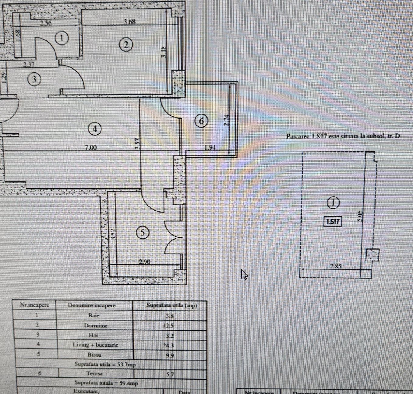 Vând apartament 3 camere mobilat și utilat + parcare în Silk District