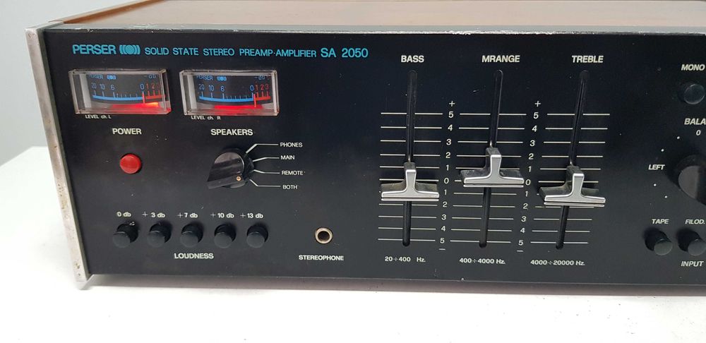 Perser SA 2050 solid state preamp amplifier stereo vintage Italy