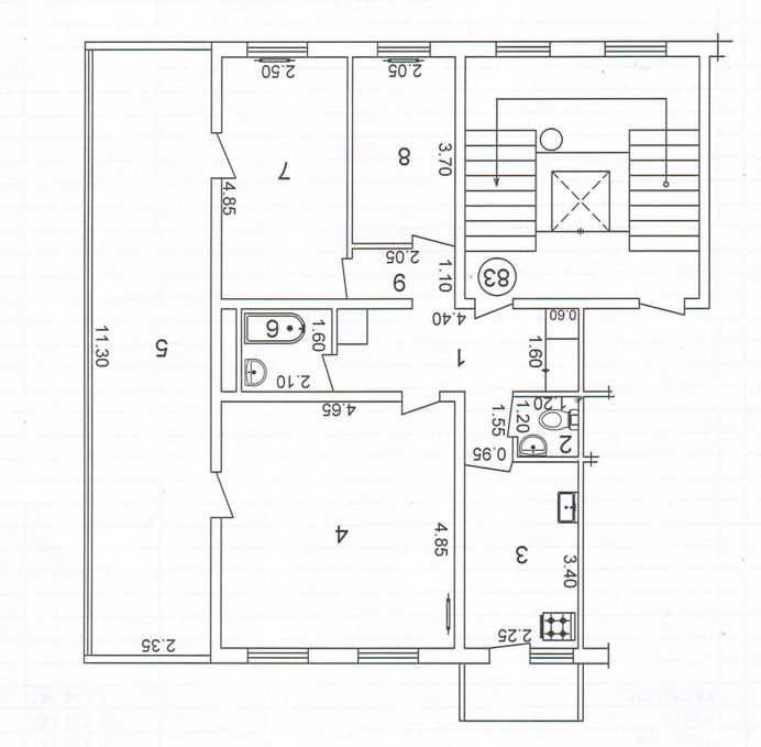 Квартира на Корасу 4, этаж 3, 100 кв метров