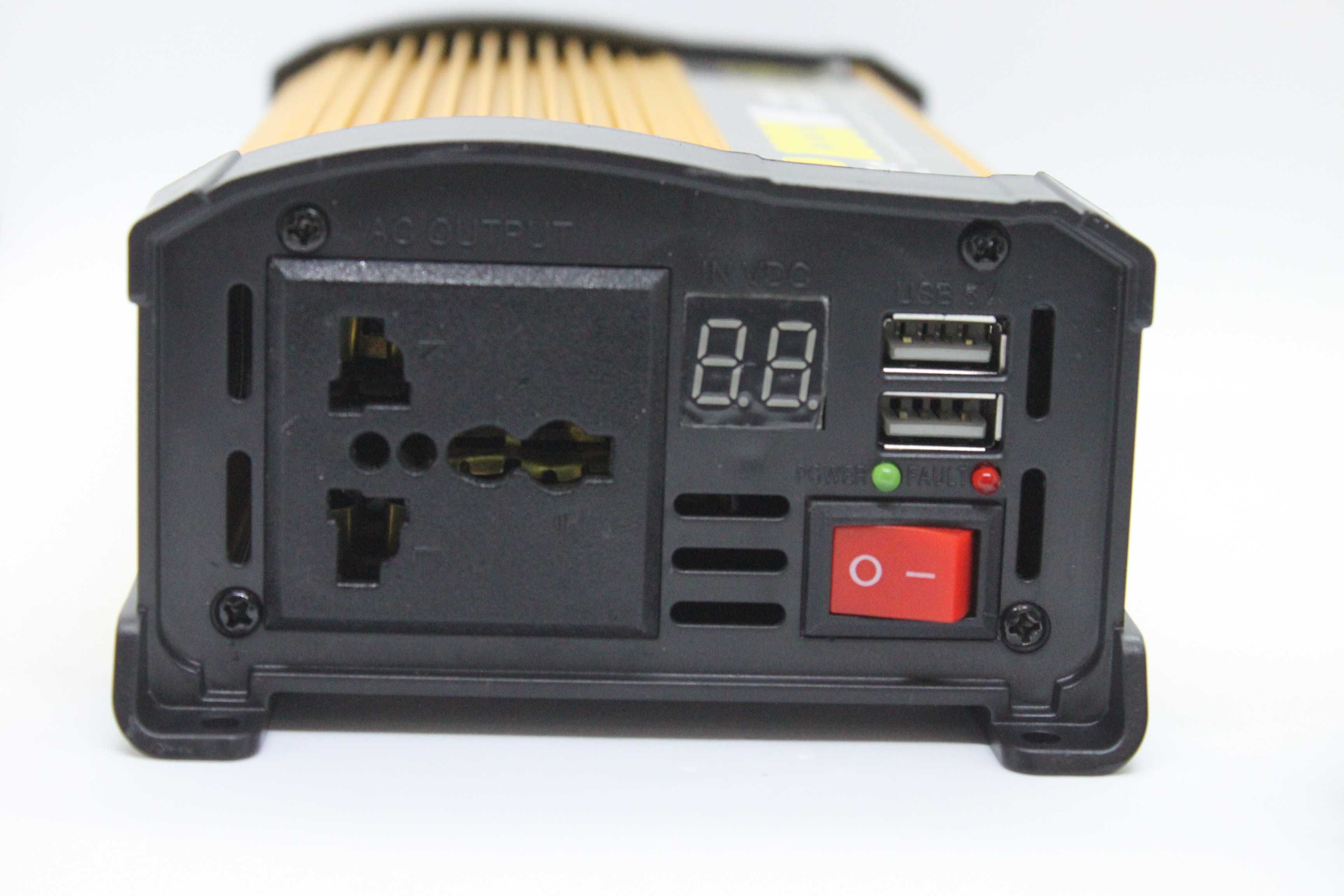 Invertor 12V 1000W cu USB priza 220V indicator LED