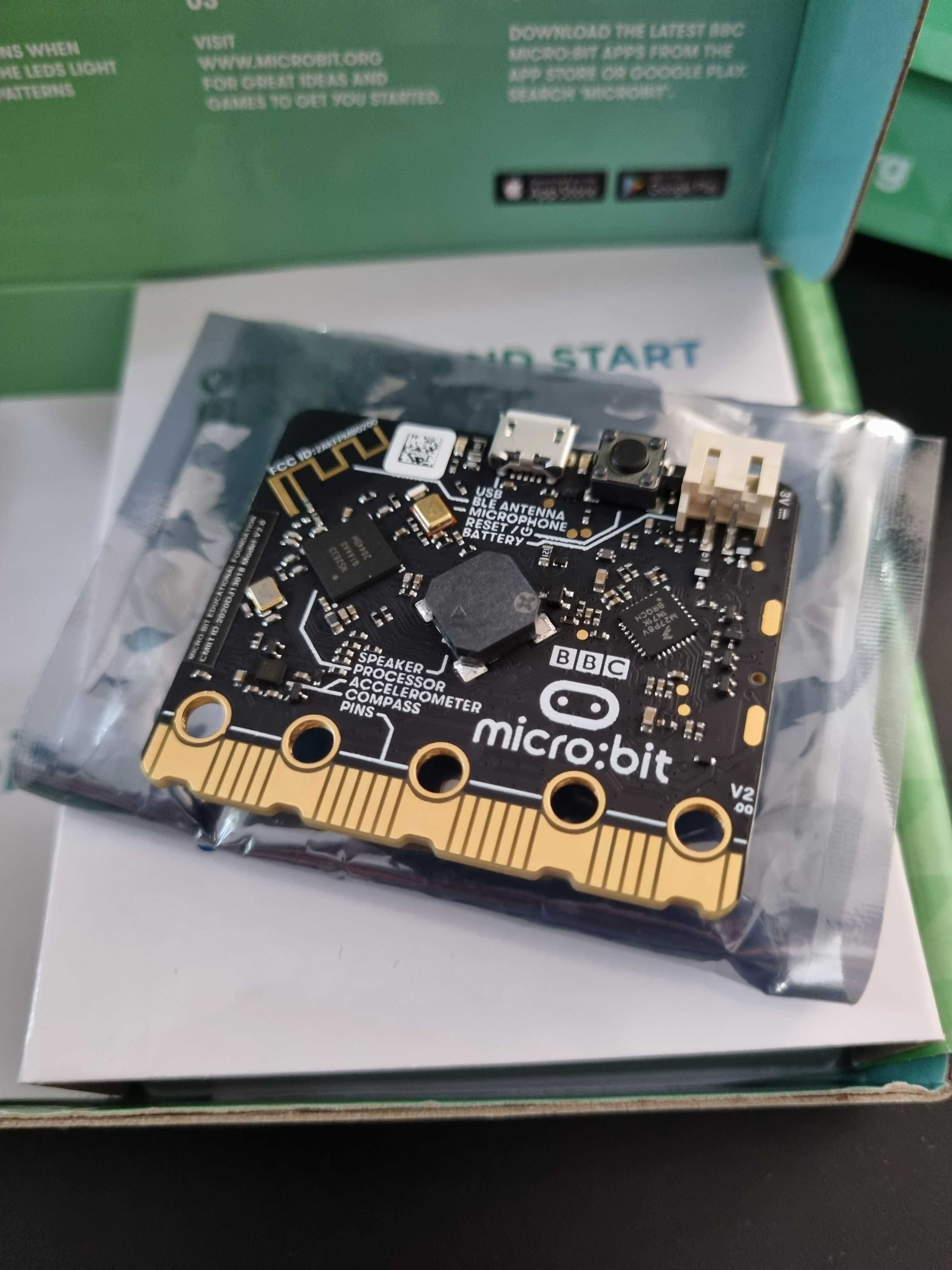 Kit BBC Micro:bit V2 (la cutie, ca nou) Invata programare copii 6+