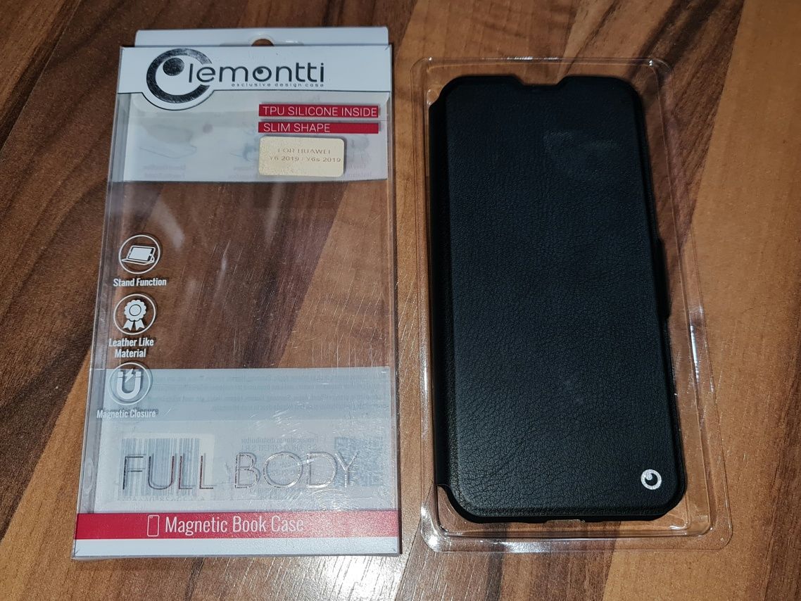 Husa flip originala Lemontti Magnetic Book Case Huawei Y6 Y6s 2019