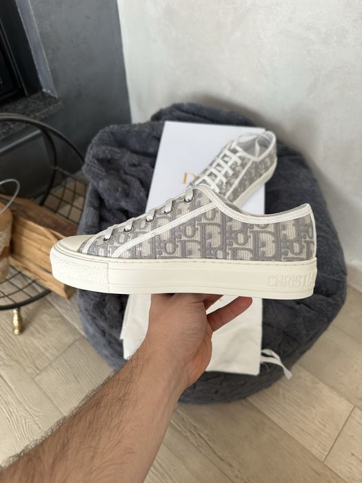 DIOR Walk’N’DIOR Oblique Embroidered Cotton Stone Gray