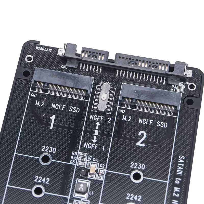 Adaptor Dual M.2 NGFF la SATA 3.0 6gbps NGFF M2 Bkey