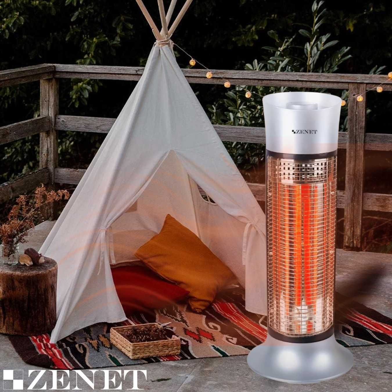 Инфрачервен нагревател ZENET ZET-516, сребрист, 1000W