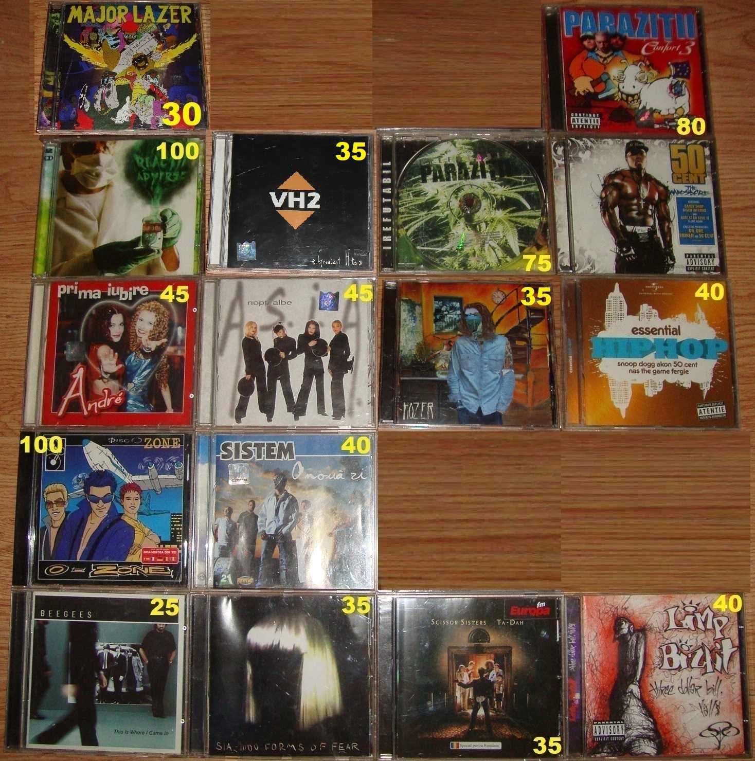 Cd'uri Vintage cu muzica Rock, Pop si Hip Hop
